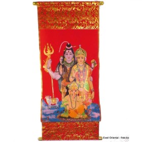 Tenture tangka tibétain Ganesh et Parvati Tentures tibétaines Bouddha TCH2