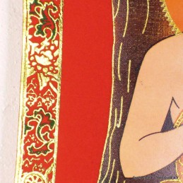 Tenture tangka tibétain Ganesh et Parvati 