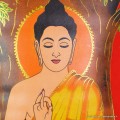 Tenture tangka tibétain Bouddha sous l'arbre de Boddhi Tentures tibétaines Bouddha TCH4