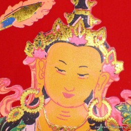 Tenture tangka tibétain Manjushri 