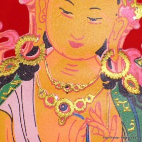 Tenture tangka tibétain Manjushri 