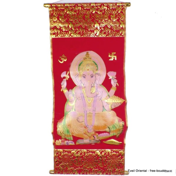 Tenture tangka tibétain Dieu Ganesh Tentures tibétaines Bouddha TCH7