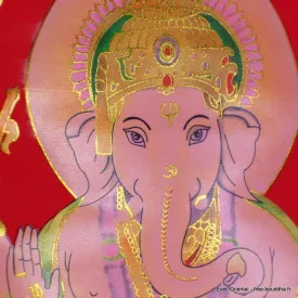 Tenture bouddhiste Dieu Ganesh 79 x 34 cm - Tentures bouddhistes