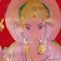 Tenture tangka tibétain Dieu Ganesh Tentures tibétaines Bouddha TCH7
