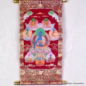 Petite tenture Bouddha de Médecine Tentures tibétaines Bouddha PTCH1