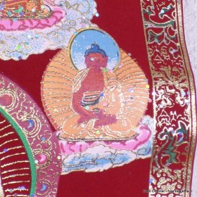 Petite tenture Bouddha de Médecine Tentures tibétaines Bouddha PTCH1