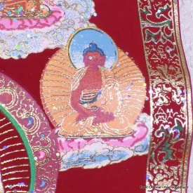 Tenture bouddhiste Bouddha de Médecine 42 x 20 cm - Tentures bouddhistes
