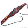 Artisanat tibétain ceinture brodée de pierres Artisanat tibétain bouddhiste CEIN1
