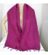 Echarpe népalaise fuschia noire Echarpes Laine de Yak ECHA32