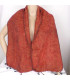 Echarpe laine de yak rouille noir Echarpes Laine de Yak ECHA43
