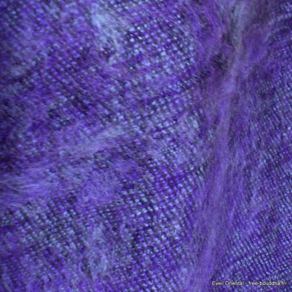 Echarpe ethnique népalaise violet bleu Echarpes Laine de Yak ECHA47