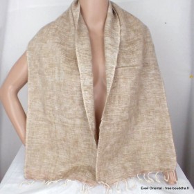 Echarpe en laine beige chiné Echarpes Laine de Yak ECHA62