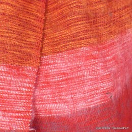Echarpe à rayures rouge orange 