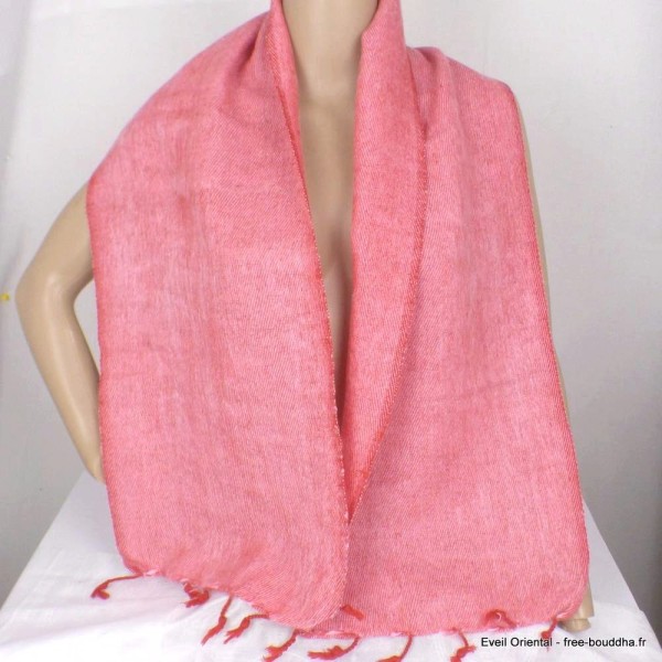 Echarpe femme laine de yak rose tendre Echarpes Laine de Yak ECHA4