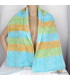 Echarpe Laine de Yak à rayures multicolores Echarpes Laine de Yak ECHA70