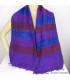 Echarpe Laine de Yak rayures bleu bordeau Echarpes Laine de Yak ECHA72