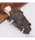 Pendentif argent Shungite noble argentée brute Pendentifs pierres naturelles BK22.12