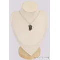 Pendentif Shungite noble argentée brute - Pendentifs pierres naturelles