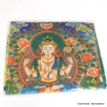 Drapeau tibétain en soie plusieurs divinités 94 x 68 cm - Drapeaux tibétains