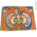 Drapeau tibétain en soie plusieurs divinités 94 x 68 cm - Drapeaux tibétains