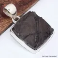 Pendentif Shungite Elite carré serti clos - Pendentifs pierres naturelles