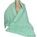 Etole femme châle népalais laine de yack vert jaune Châles laine de yak CPLY217