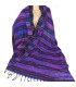 Grand châle de méditation 100 x 200 cm noir violet Grand Châle népalais 100 x 200 cm GCN20