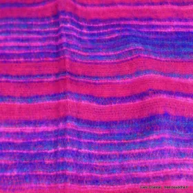 Grand châle de méditation 100 x 200 cm framboise bleu - Châle de méditation 100 x 200 cm
