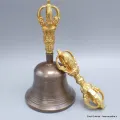 Cloche tibétaine et dorjé tibétain haute qualité 17 cm - Objets rituels bouddhistes