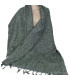 Châle népalais vert forêt marbré Châles laine de yak CPLY220