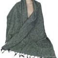 Châle népalais vert forêt marbré Châles laine de yak CPLY220