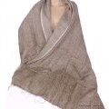 Châle népalais marron taupe Châles laine de yak CPLY221