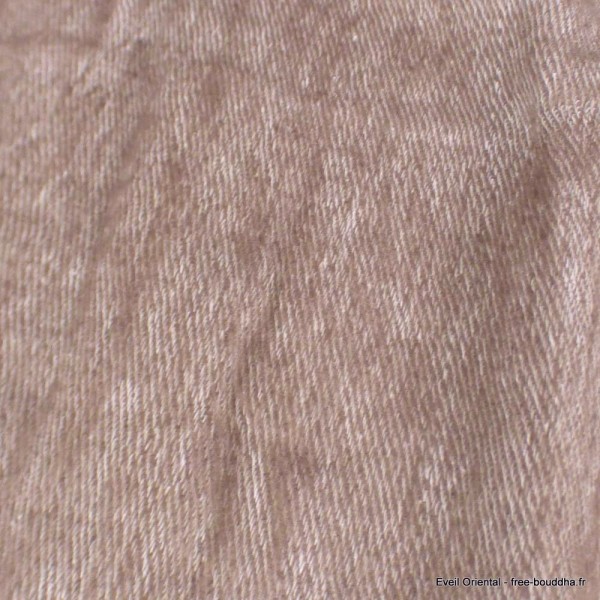 Châle népalais marron taupe Châles laine de yak CPLY221