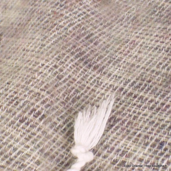 Châle ethnique laine de Yak beige taupe Châles laine de yak CPLY58