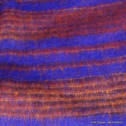 Grand châle de méditation 100 x 200 cm bleu marron 