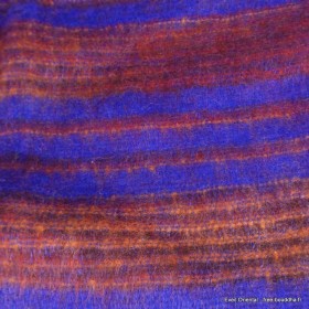 Grand châle de méditation 100 x 200 cm bleu marron Grand Châle népalais 100 x 200 cm GCN28