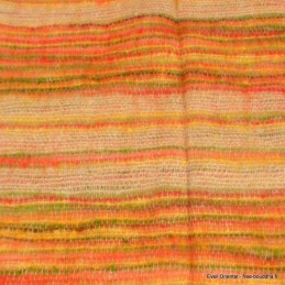 Grand châle laine de yack 100 x 200 cm ocre jaune 