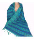 Grand châle laine de yack 100 x 200 cm bleu vert Grand Châle népalais 100 x 200 cm GCN32
