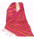 Grand châle laine de yack 100 x 200 cm fuschia marron Grand Châle népalais 100 x 200 cm GCN33
