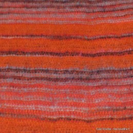 Grand châle laine de yack 100 x 200 cm rouille foncé gris Grand Châle népalais 100 x 200 cm GCN34