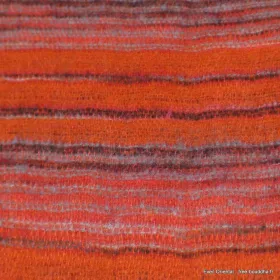 Grand châle laine de yack 100 x 200 cm rouille foncé gris - Châles en laine faits main