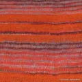 Grand châle laine de yack 100 x 200 cm rouille foncé gris - Châles en laine faits main