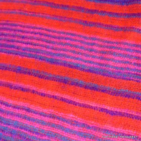 Grand châle de méditation 100 x 200 cm rouge bleu Grand Châle népalais 100 x 200 cm GCN37