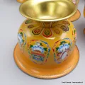Sept bols d'offrandes bouddhistes en métal décoré - Bols d'offrandes bouddhistes