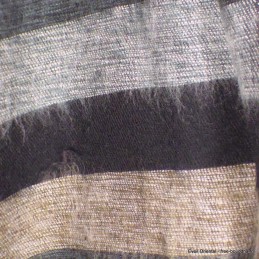 Très grand châle laine de yack gris taupe 240 x 120 cm 