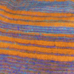 Grand châle de méditation 100 x 200 cm rouille violet 