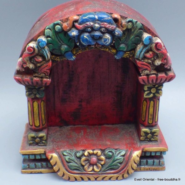 Temple bouddhiste bois sculpté Statuettes Bouddhistes TEM15