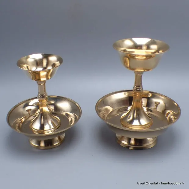 Serkyem pour offrandes bouddhistes en laiton 13 cm - Objets rituels bouddhistes