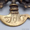 Double Dorjé tibétain et kartika en bronze et laiton - Dordjé, double dorjé (sans cloche)