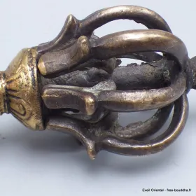Dorje vajra bouddhiste 9 branches bronze et laiton - Dordjé, double dorjé (sans cloche)